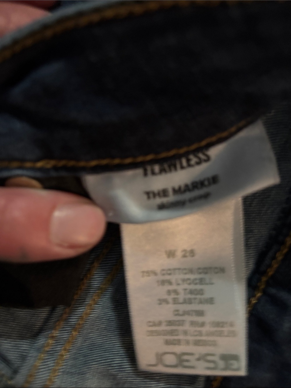 Joe's Jeans Flawless Markie Crop Skinny Dark Blue Denim size 26